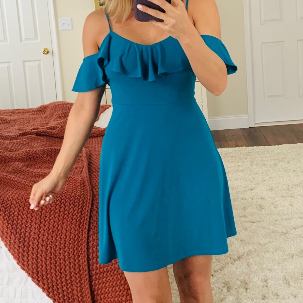 Express Off-the-shoulder A-Line Skater Dress